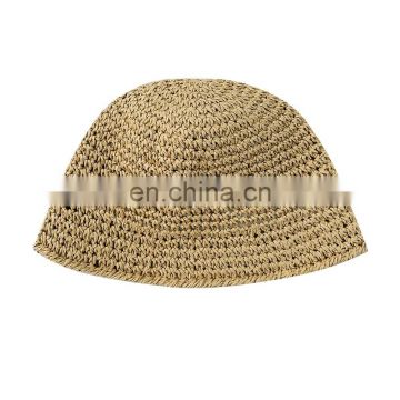 X1618/Hot selling boutique kids sun straw hats summer sweet cute girls bucket hat