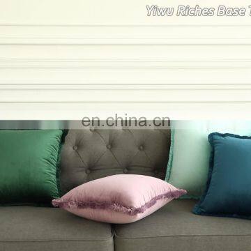 Wholesale Super Soft Solid Color Decorative Custom Velvet Pillow Cushion Cover