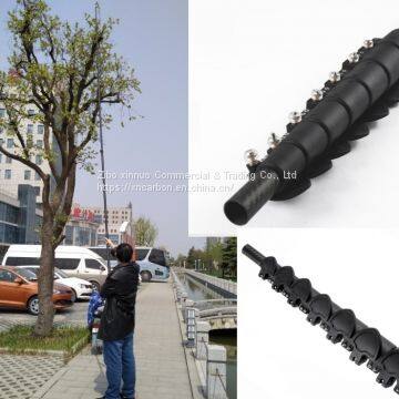 quick clamp 30 ft 40 ft 50 ft carbon fiber window cleaning pole walnut  durian Coconut  harvest pole