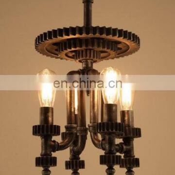 Retro Iron Industrial Chandelier Vintage Hanging Lamp photo-4