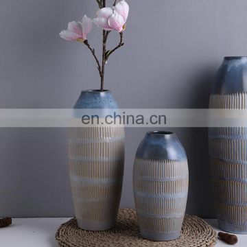 Chinese modern home decor custom cheap big size antique porcelain vase for hotel restaurant