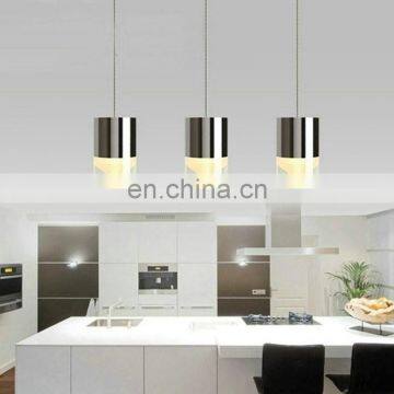 modern three head or six head fashion acrylic LED pendant fixture candle shape hanging chandelier