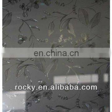 4mm,5mm,6mm deep Acid Etched Glass with patterns for door and partition