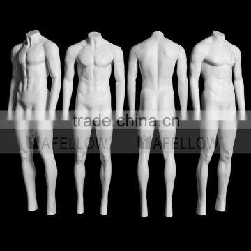 GH13S Ghost Mannequin Magic Removable Fashion Full Body Window Display Male Model Glossy White Fiberglass Dummy Model