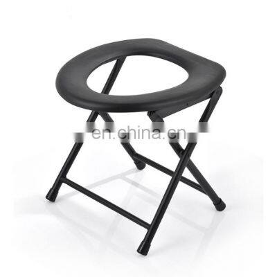 Hospital Bathroom Folding steel Toilet Chair Commode Chair For Elderly