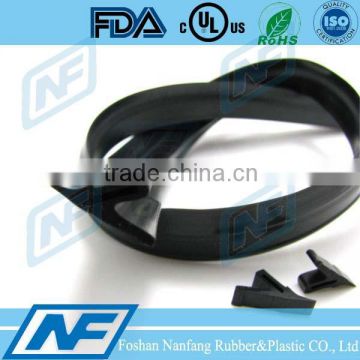 black high temperature silicone oven door seal