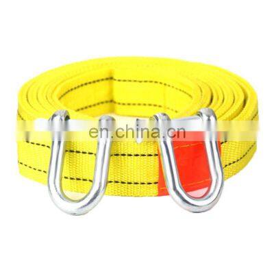 Racing Car Tow Strap Car Racing Tow Strap Cable Towing Auto Rope With Hooks Emergency Heavy Duty