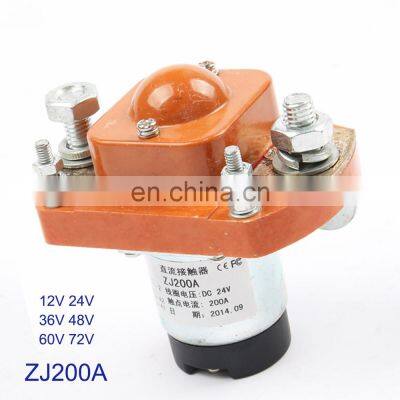 ZJ200A 1NO Normally Open 12V 24V 36V 48V 60V 72V 200A DC Contactor, Contactor DC 200A photo-2