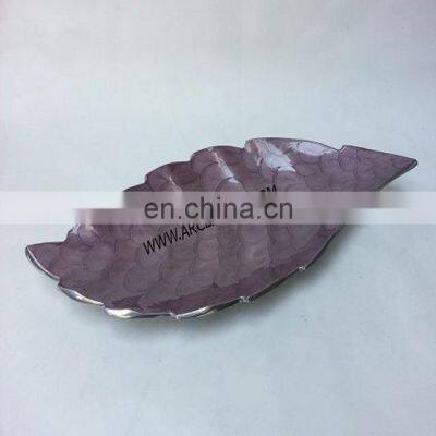 leaf shape enamel food serving indian coloured bowls