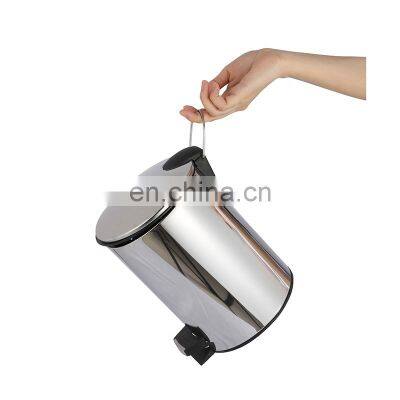 kitchen dust bin bathroom waste bin  indoor foot pedal garbage can stainless steel  trash can