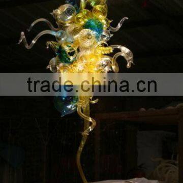 Yellow and Green Blown Glass Mini Long Lamp