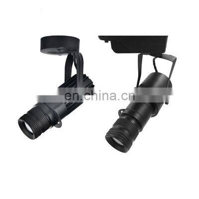 Round Wall Ceiling Adjustable Mount Focus Track Light Rail Cob Spot LED Track Light