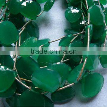 Green Onyx all color chalcedony custom cut briollete chicklets drops gemstones cabochon calibrated