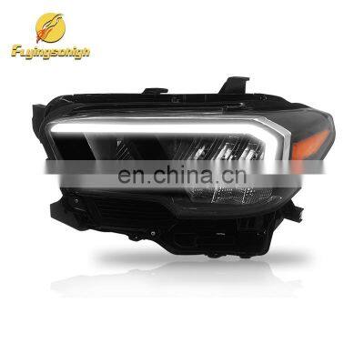 Headlight Black Left Auto Headlamp Side Hid Xenon Car Full LED Light For 2020 Toyota Tacoma DOT Approved