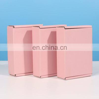 Специально изготовленные коробки для отправки с розовым логотипом для малого бизнеса. Маленькие гофрированные картонные коробки для упаковки, подарочные коробки photo-3