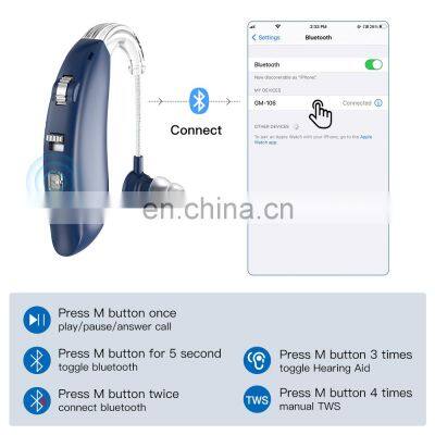 Mini Blue-tooth Hearing Aid Bte Wireless Products Digital Parts Deaf Rechargeable Manufacturer Amplifier Deaf Aid Hearing Aids photo-5