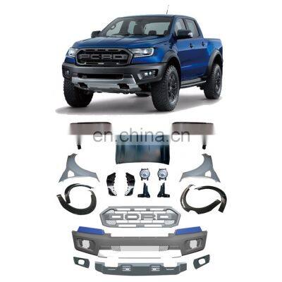 Raptor style with LED Headlight Car Accessories Conversion Body Kit For Ranger T6 2012-2016