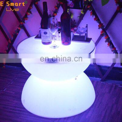 led furniture bar light counter indoor plastic rechargeable glowing party table