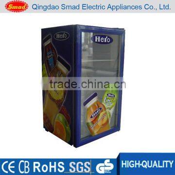 Transparent glass door display refrigerator showcase chiller