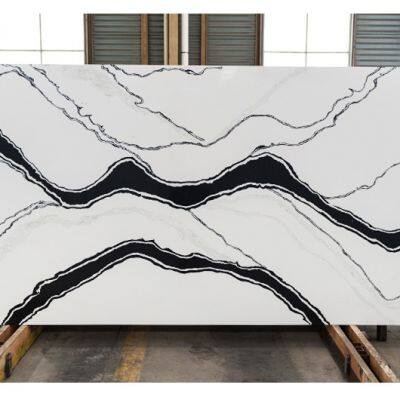 Code：1218，Calacatta artificial stone quartz slab kitchen countertops