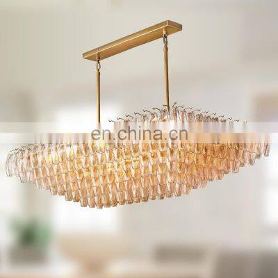 Exquisite Modern Luxury Diamond-Cylindrical Crystal Pendant Chandelier for Living Dining room Kitchen Island Foyer Bedroom