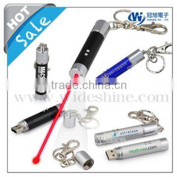 Custom keychain usb rechargeable laser pointer pen with wholesale laser pointer