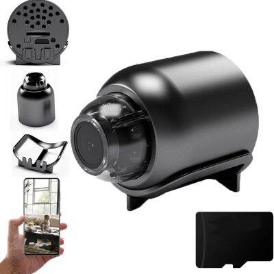 X5 Mini WiFi Camera 1080P HD Night Vision Included Motion Detection Remote Monitoring 160° Wide Angle Micro Baby Monitor for Security w Cell App