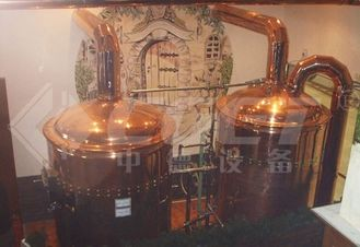 Copper Brewing System for Microbreweries with Fermentation Control Panel