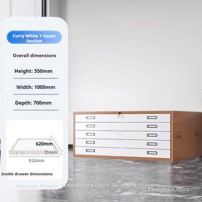Blueprint Plan Cabinet | A0-A4 Size Compatible | Bottom Roller Design | Government Building Department