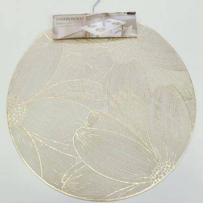 Placemats Set of 6 Woven Vinyl Washable Heat Resistant Non-Slip Table Mats for Dining Table Kitchen Indoor Outdoor Use