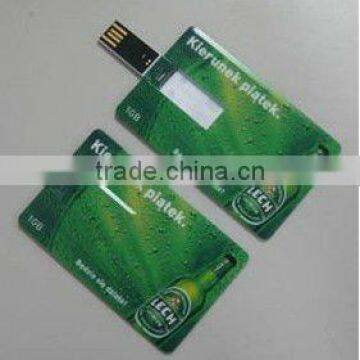 Best seller / Swivel plastic Credit card shape USB flash drive / CE Rohs FCC approved / 2G 4G 8G 16G 32G / Original chip