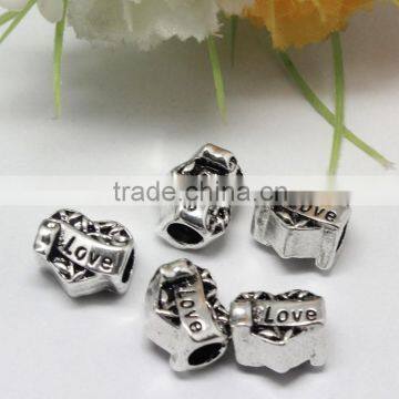 Wholesale Pdora Heart Shape Hole Beads Accessories, Lead Free Nickle Free Zinc Alloy Large Hole Beads photo-5