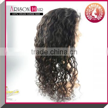 Bleached knots wholesale stock curly lace front wigs baby hair