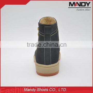2016 Latest Fashion High no Lace Work Boots Made in China photo-5