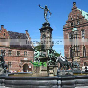 Bronze Poseidon Greek fountain statue