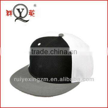 custom 100% cotton plain black and white snapback hats and caps wholesale alibaba in china