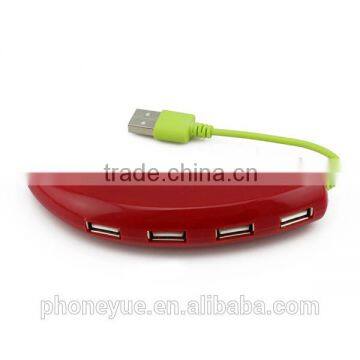 low price promotional gift cartoon hot chilli 4 port usb 2.0 hub