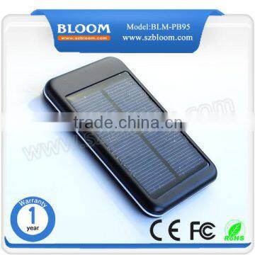 Long Lifetime 5000mah Solar Power Bank for IPhone IPad Samsung HTC BlackBerry Huawei With CE/FCC/RoHS Mark photo-3