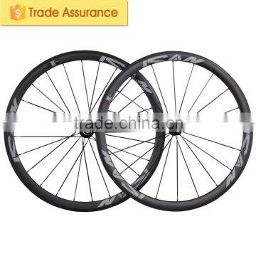 38mm clincher carbon wheelset 700C carbon road bike wheelset with new Novatec A291SB-SL