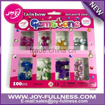 Kids decorative gem stones with various shapes and colors