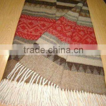 INCA STYLE ALPACA WOOL BLANKET