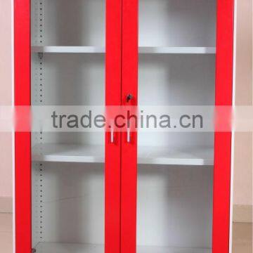 3 Tiers Steel Glass Door Boocase