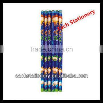 7" Wooden Shrink Film HB Plastic Mantle Pencil With Cartoon Design