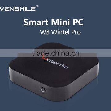 Vensmile w8 pro mini pc X86 with Win 10 OS 64bits Wintel Z8300 Quad Core Processor Media Player