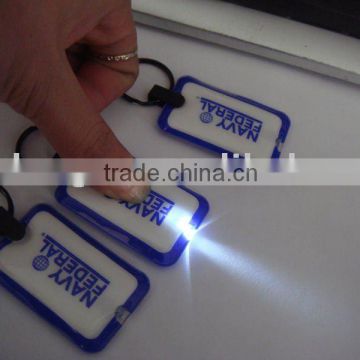 PVC led light keychain