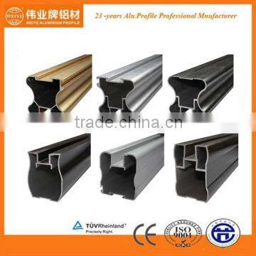 High quality power coating aluminium rail for sliding door