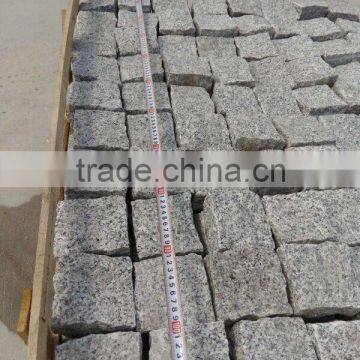 Cheap Chinese white granite natural split cube stone