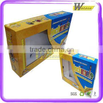 Transparents window cardboard high quality packing box for educational toys