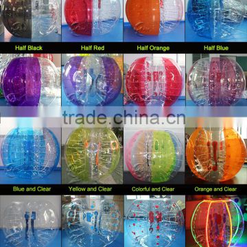 Hot sale Dia 1.2/1.5/1.8m human inflatable bumper bubble ball,inflatable jumbo fun ball