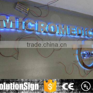 high quality mirror Stainless Steel Backlit Sign letter